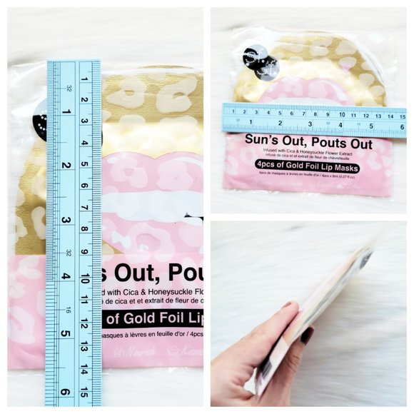 sf Glow Suns Out Pouts Out Gold Foil Lip Masks - Picture 8 of 10